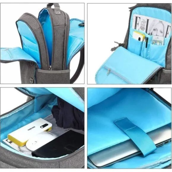 NEW Laptop Backpack fit 15.6inch, Grey - Picture 2 of 7